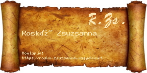 Roskó Zsuzsanna névjegykártya
