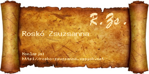 Roskó Zsuzsanna névjegykártya